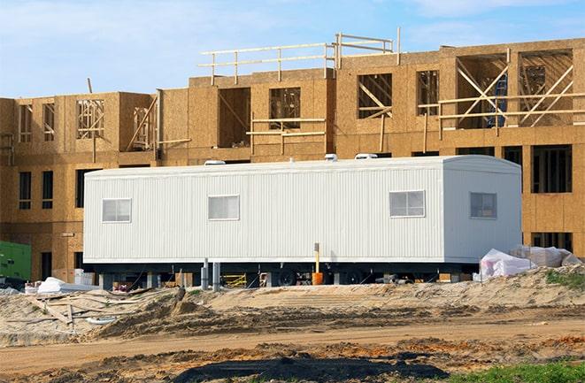 rental office trailers at a construction site in Riverhead, NY